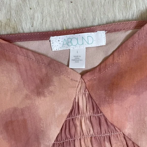 Abound tie dye pink crop top blouse - Picture 2 of 4